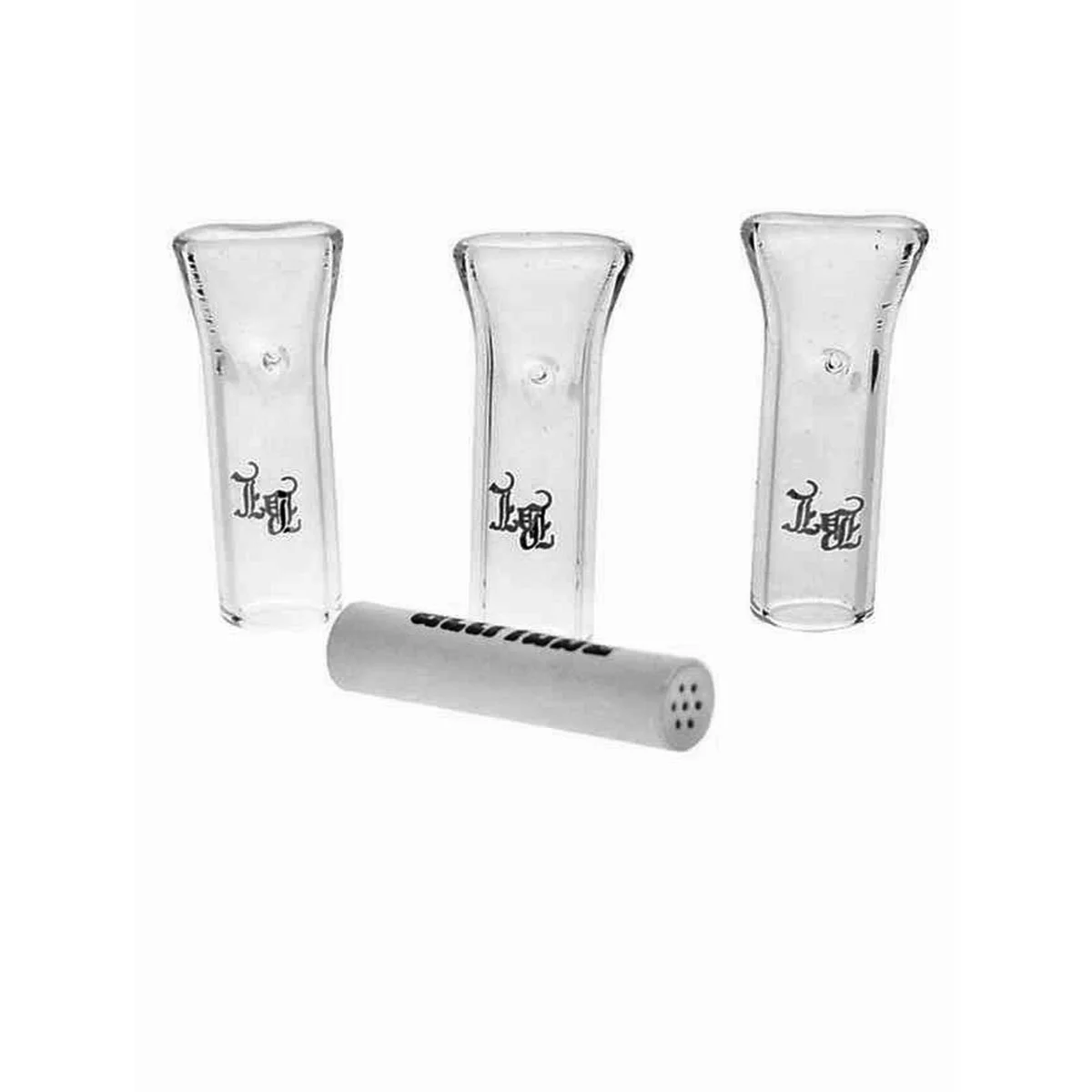 Black Leaf Tips en verre