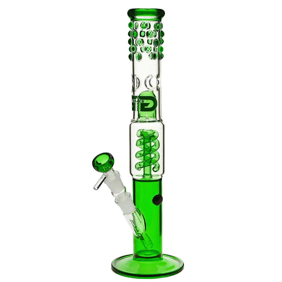 Grace Glass Bong en verre "Slender Green Sarah" 38 cm