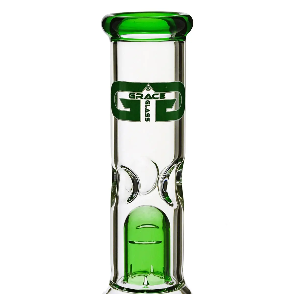 Grace Glass Bong en verre "Amorous Green Annabell" 39cm
