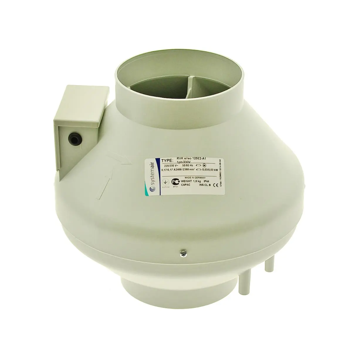 LTI extracteur RVK sileo 125E2 UFO 125mm - 225m³/h