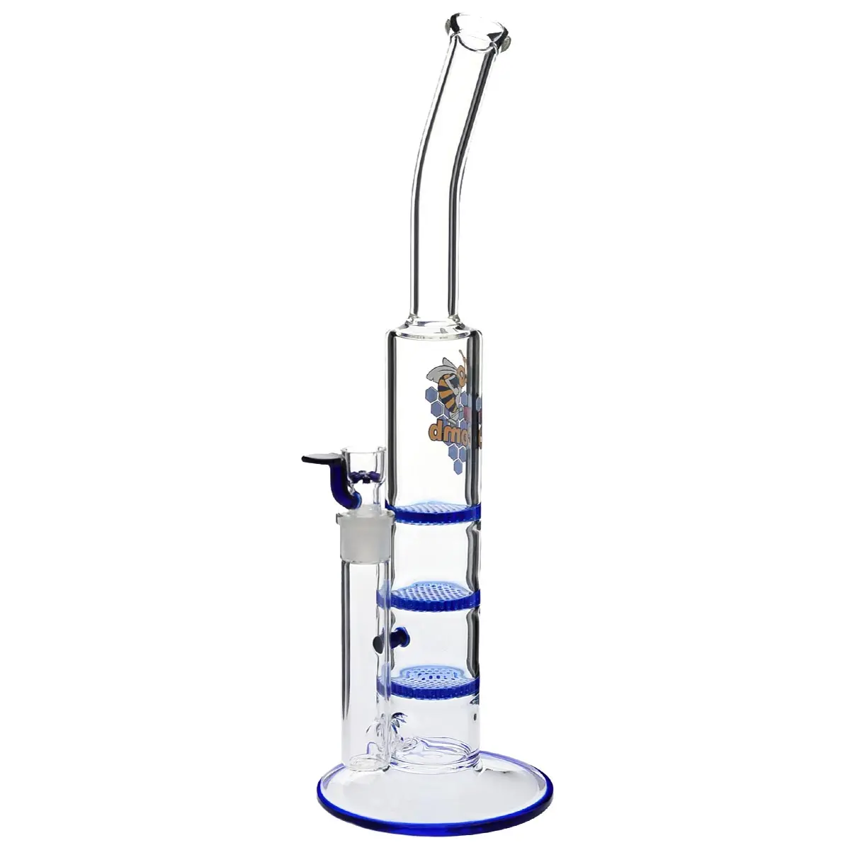 Black Leaf bong en verre Triple Colored Honeycomb 42cm