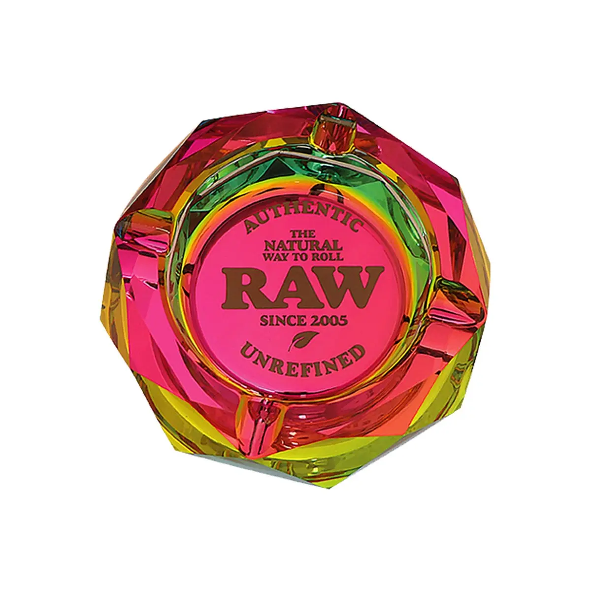 Cendrier de table RAW en verre 'Rainbow'