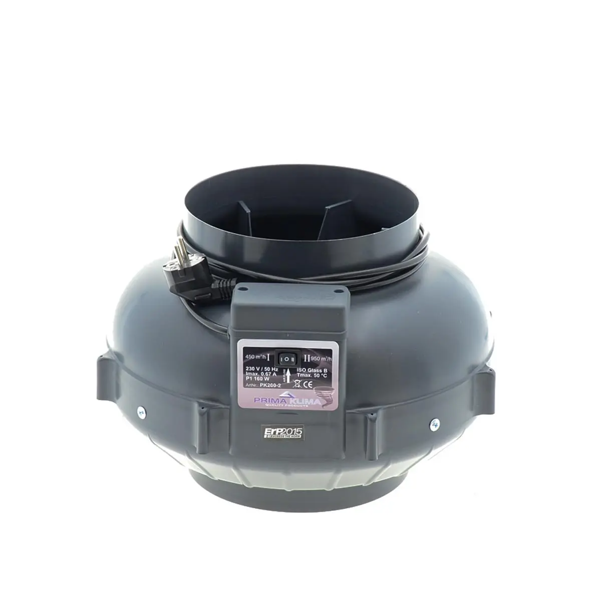 Primaklima Ventilateur 200mm - 450/950m³