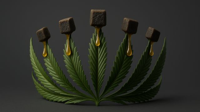 Grafik einer Krone mit Hasch für die Königsmische