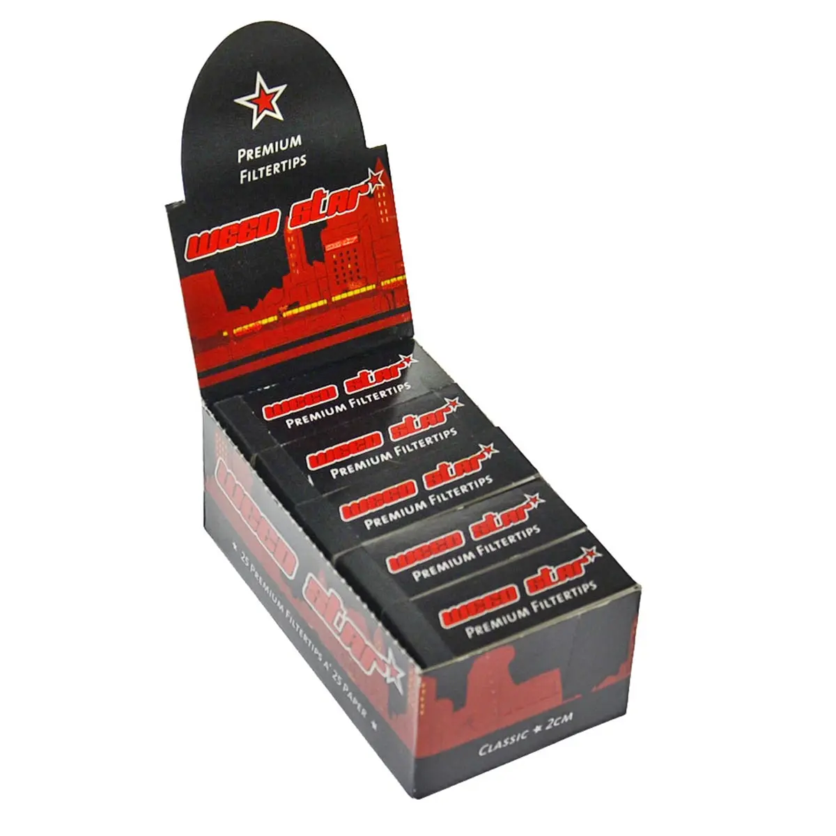Weed Star Toncars / Filtre-Tips, perforé - 25 x