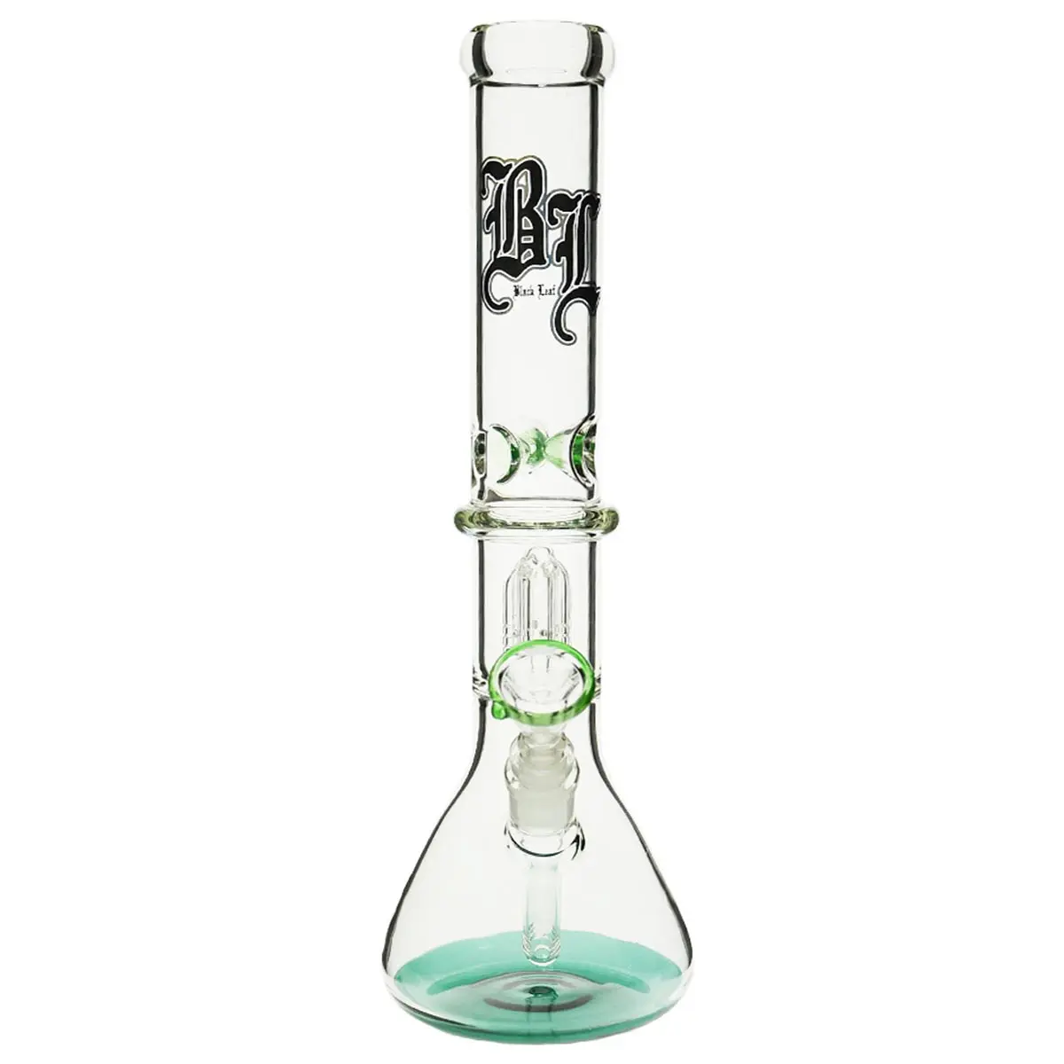 Black Leaf bong en verre multicolor avec perc 4 bras