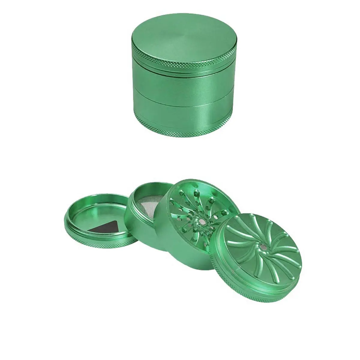 Masher grinder en aluminium vert