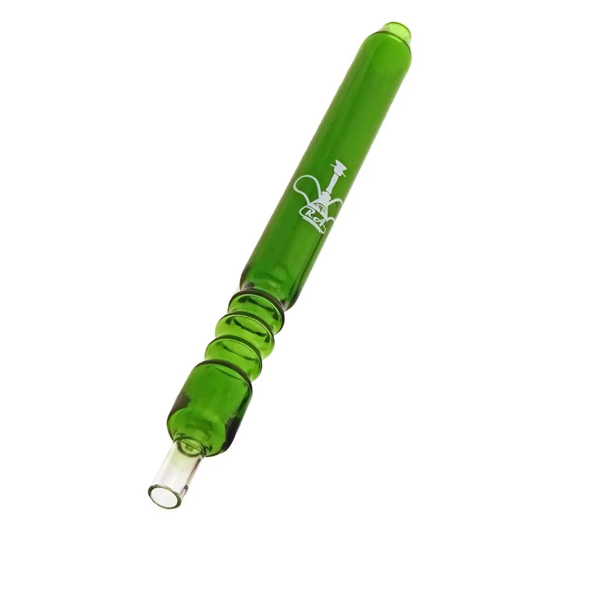 Embouchure en verre Shisha 'RA' avec rainures - vert