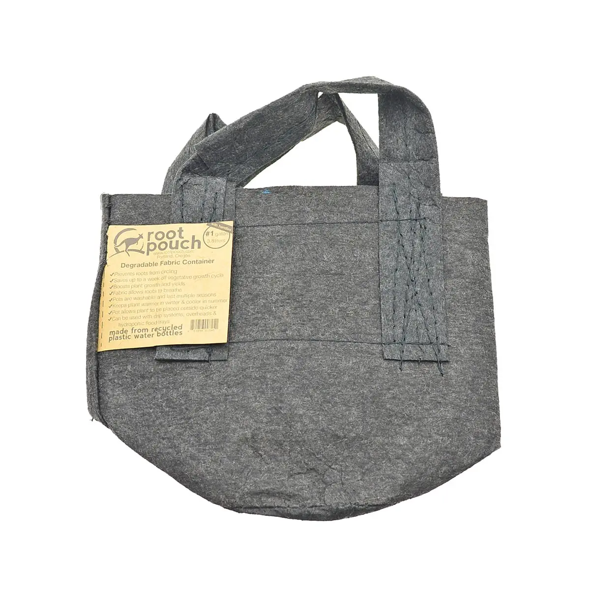 Root Pouch noir avec poignée 260gr/m² 3,8L