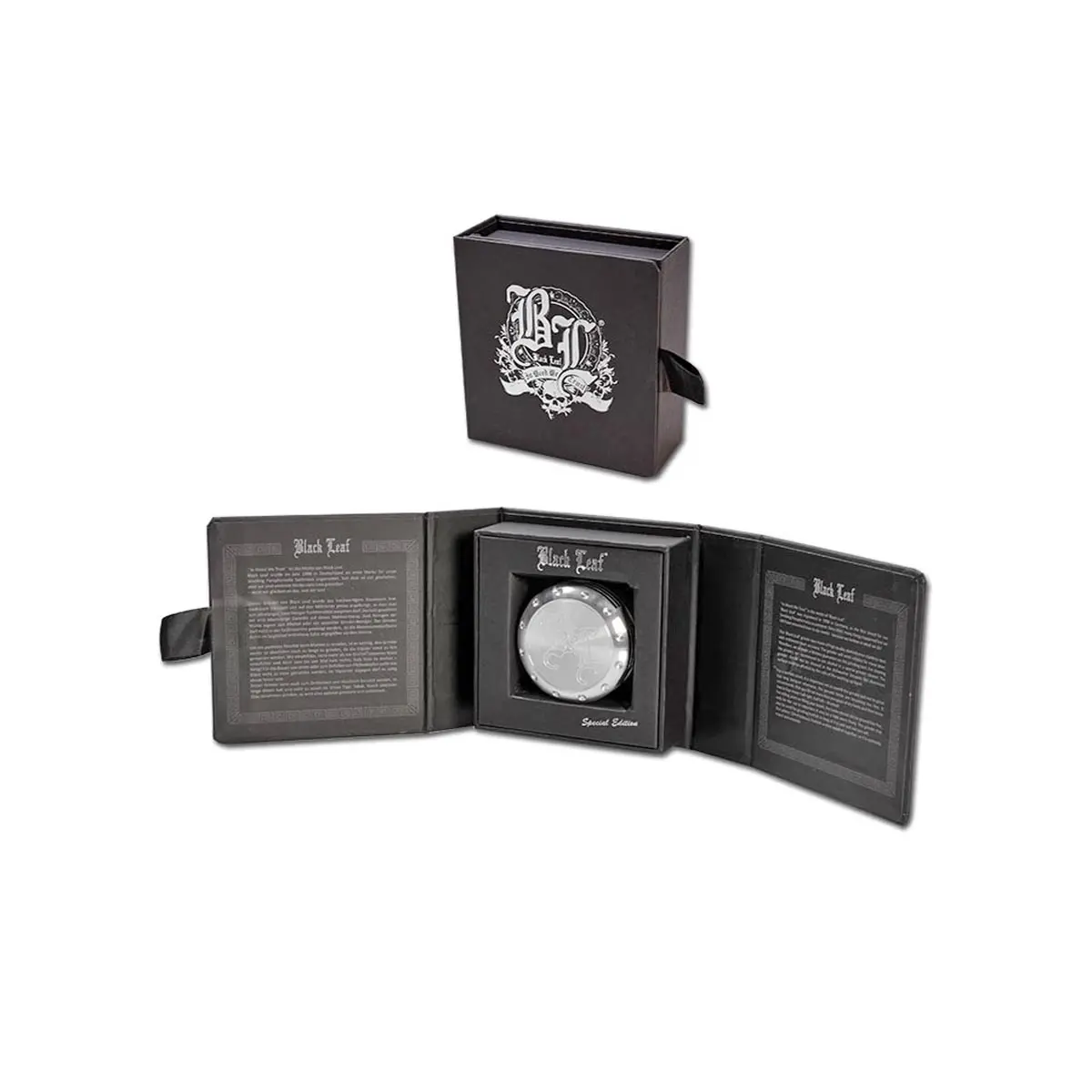 Boîte-cadeau de Black Leaf Alu Grinder 53mm