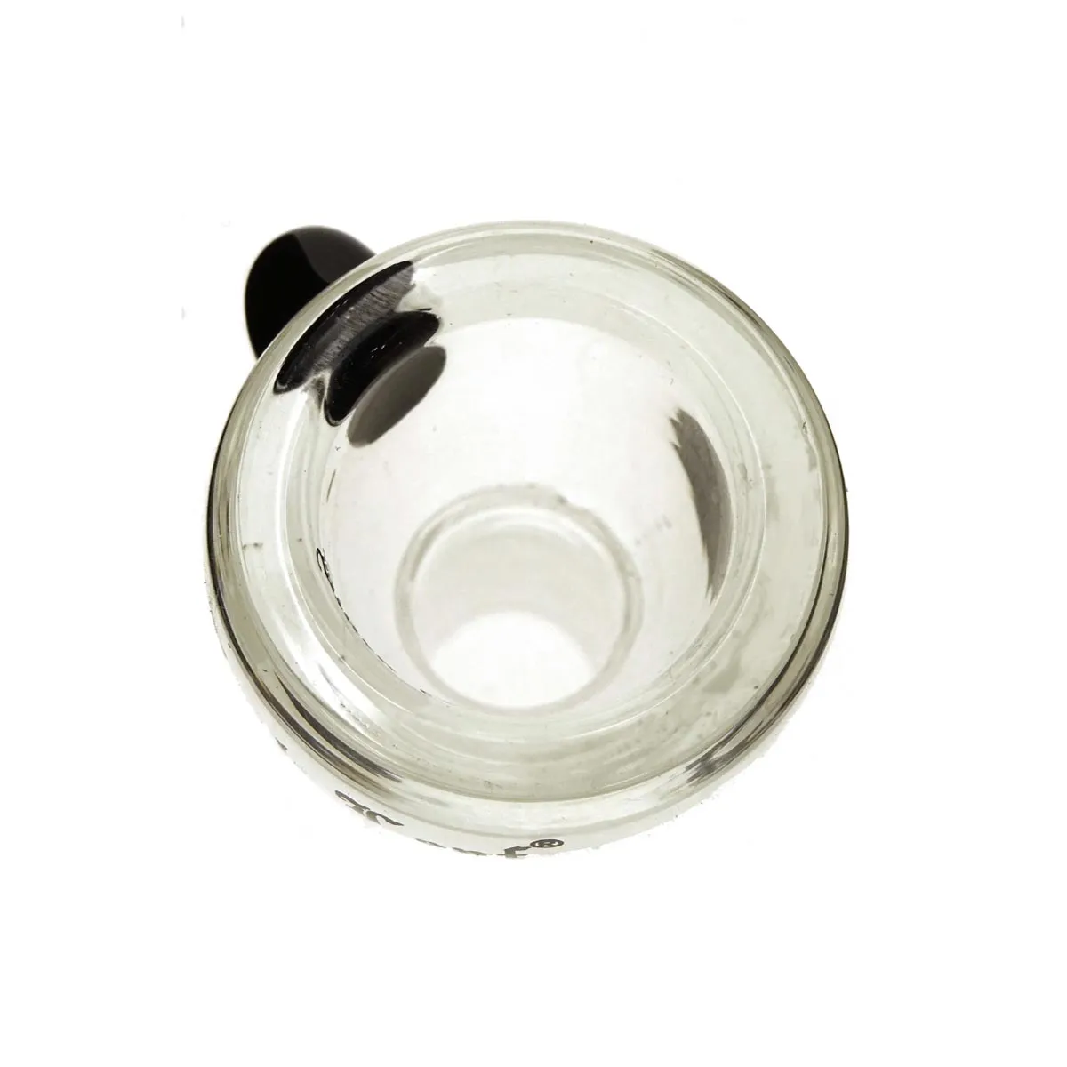 Grand bol en verre 'Black Leaf' 18,8