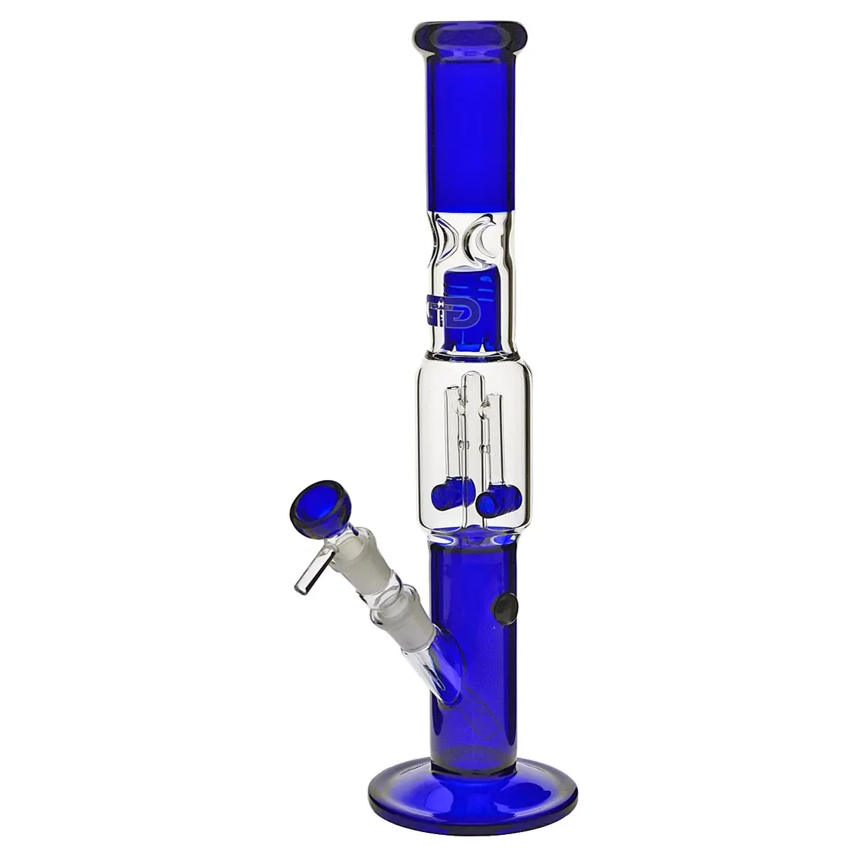 Grace Glass Bong en verre "Blue Dangly Donald" 39 cm