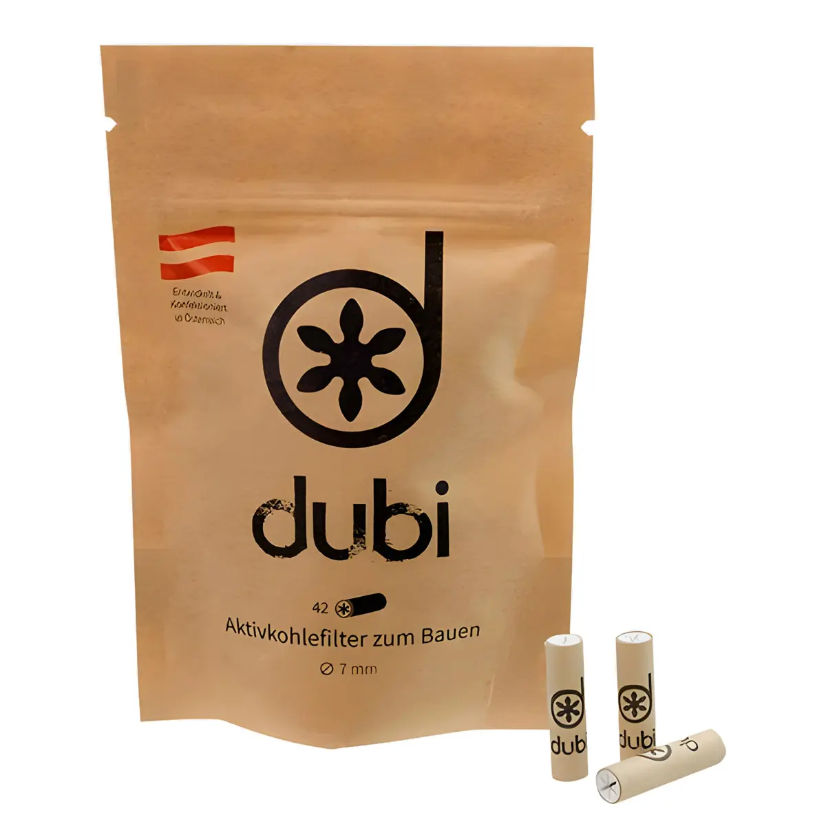 dubi Superflow filtre à charbon actif 42x - 7 mm