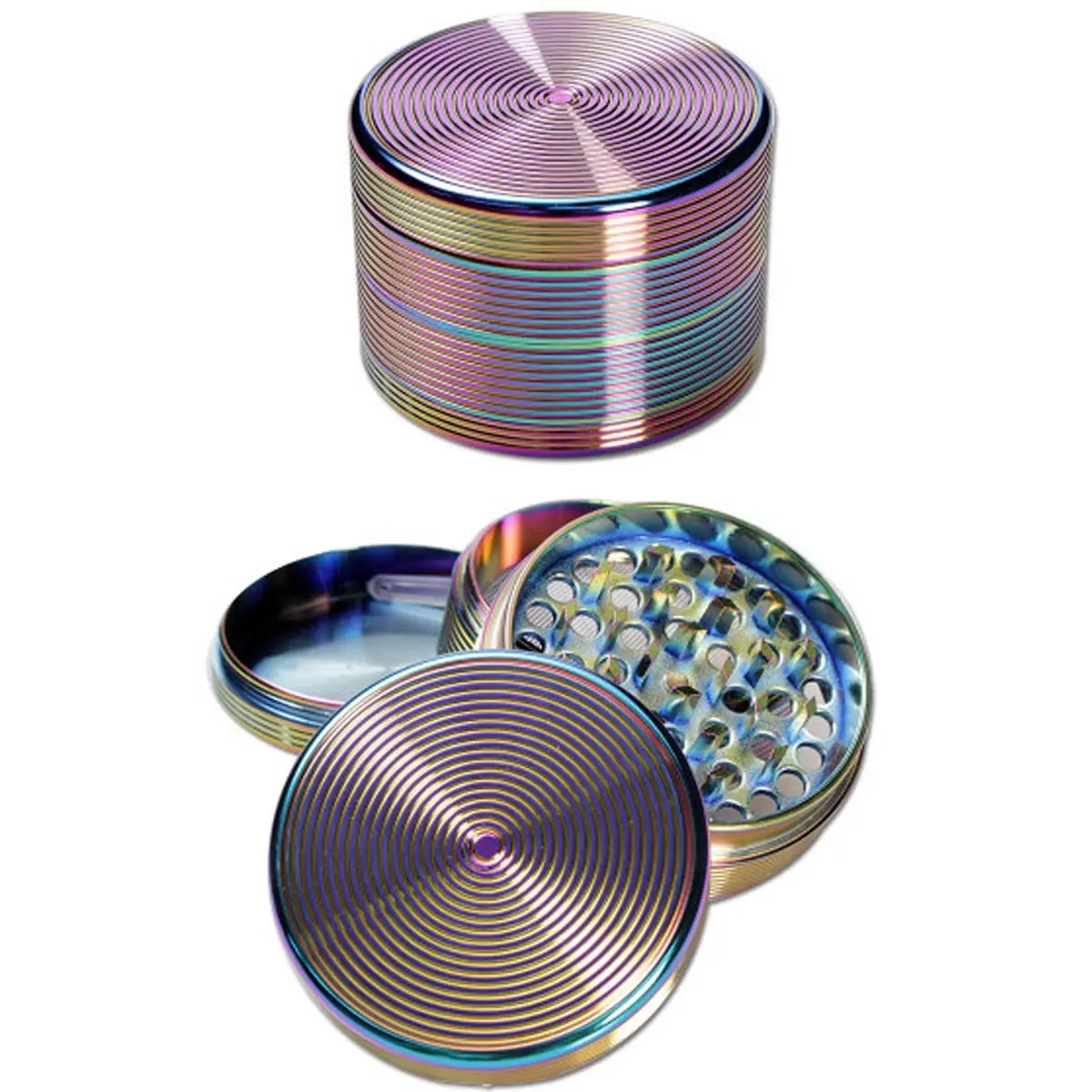 Grinder en métal - rainbow effect 4 pcs. Ø 63 mm