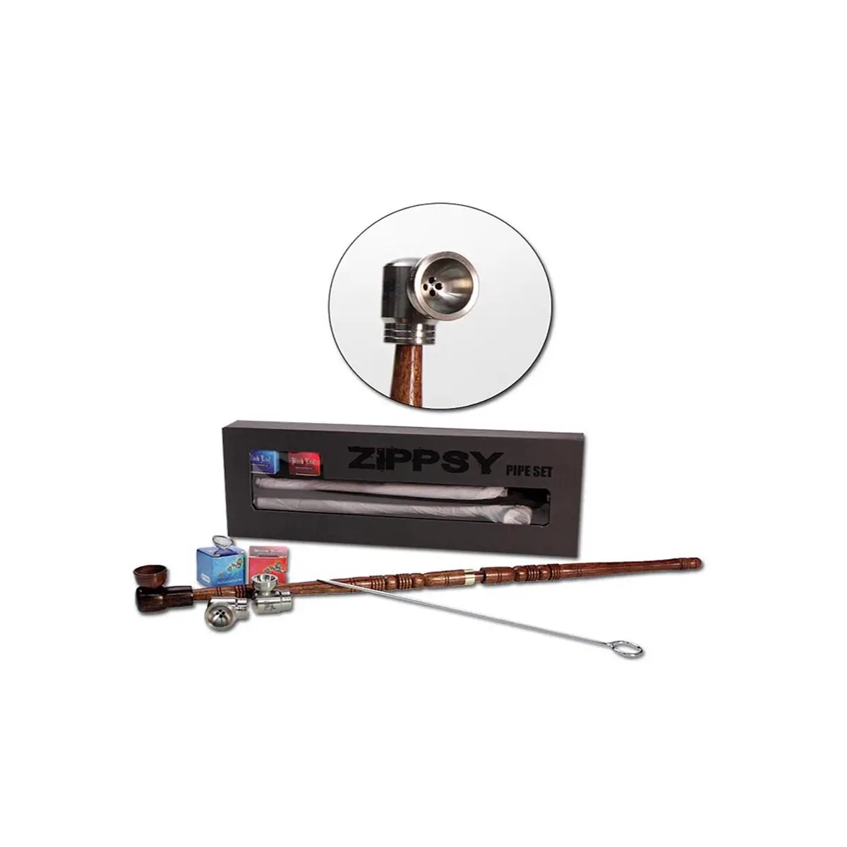 Ensemble de pipe 'Zippsy' en métal 41cm