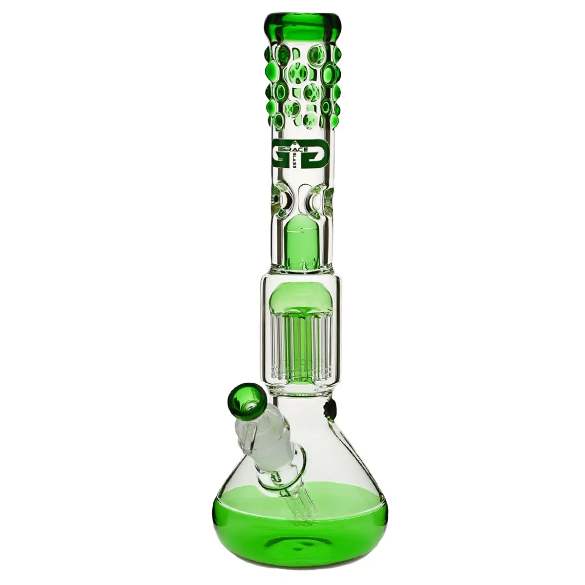 Grace Glass Bong en verre "Prurient Green Penny" 46cm