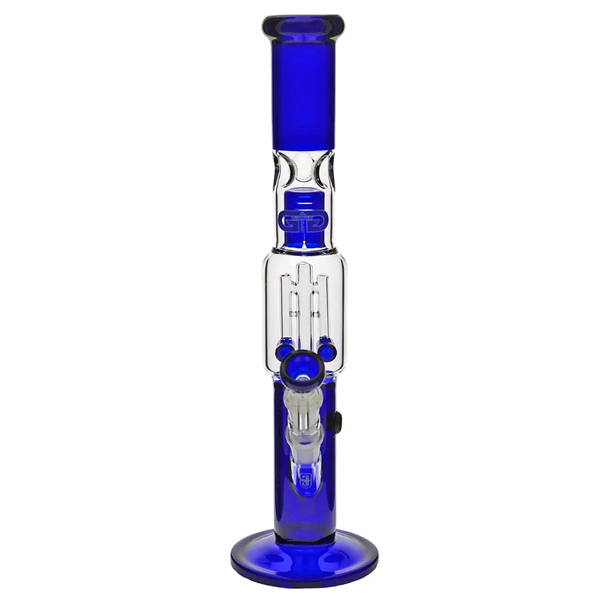 Grace Glass Bong en verre "Blue Dangly Donald" 39 cm