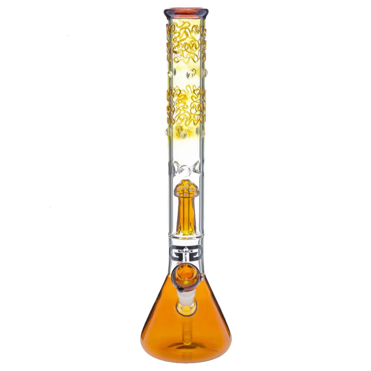 Grace Glass Bong en verre "Playful Red Patty" 50cm