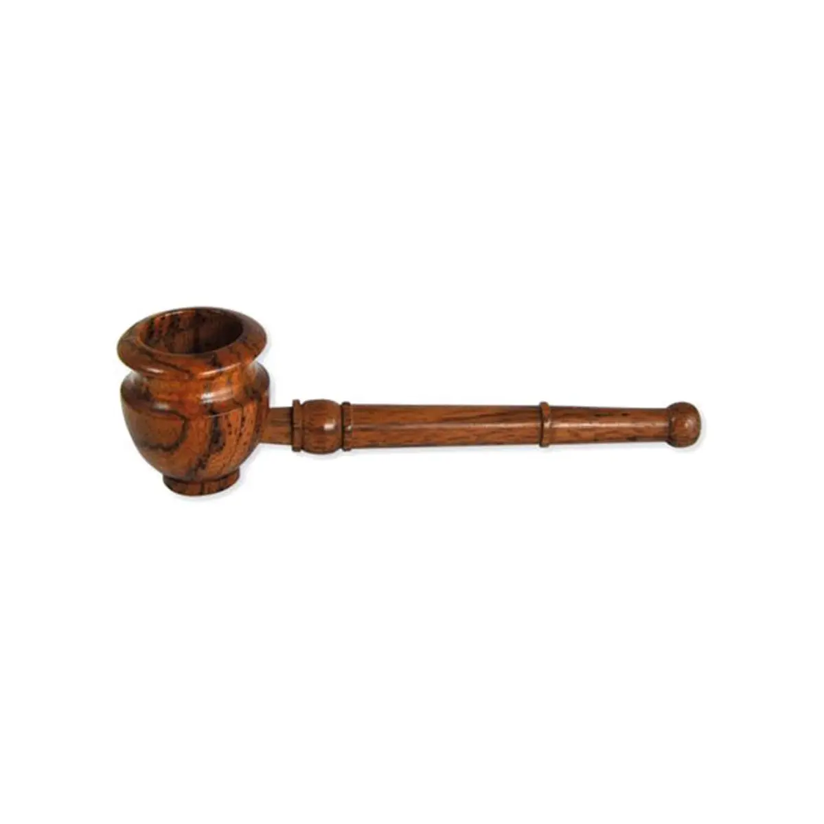 Pipe en bois de rose avec encoches 9cm