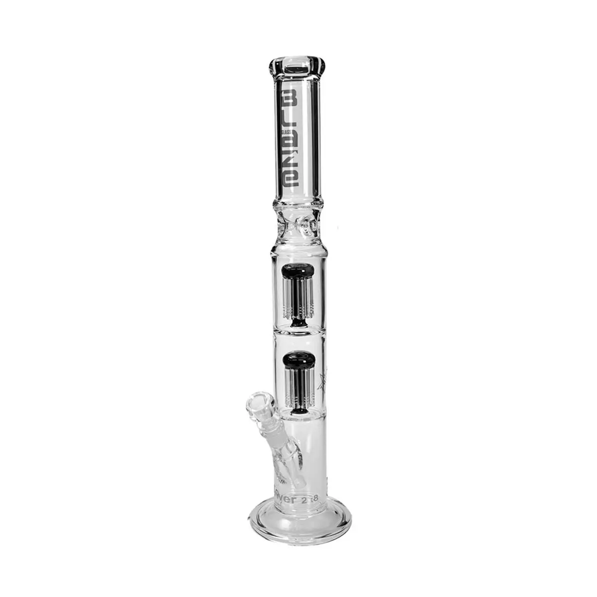 Blaze Glass Tower bong à double Percolateur - 56 cm, noir