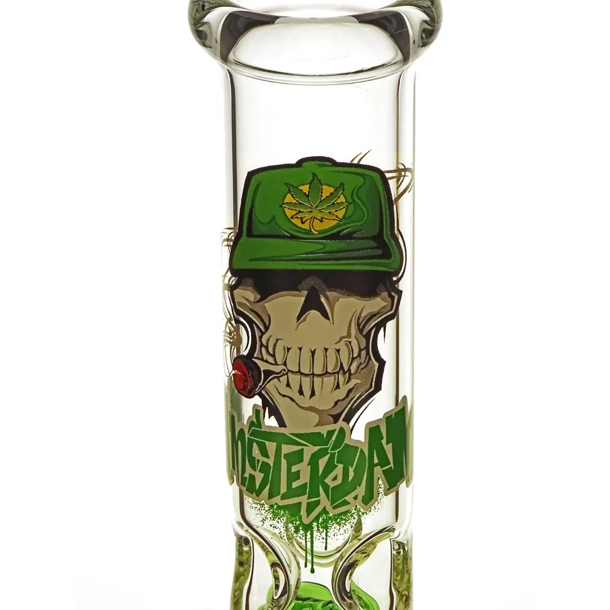 Bong Amsterdam Straight Skull 18.8 42cm Vert