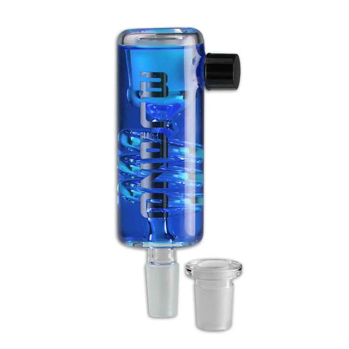 Blaze Glass 'Spiral' Refroidisseur de gel14,5/18,8 - bleu