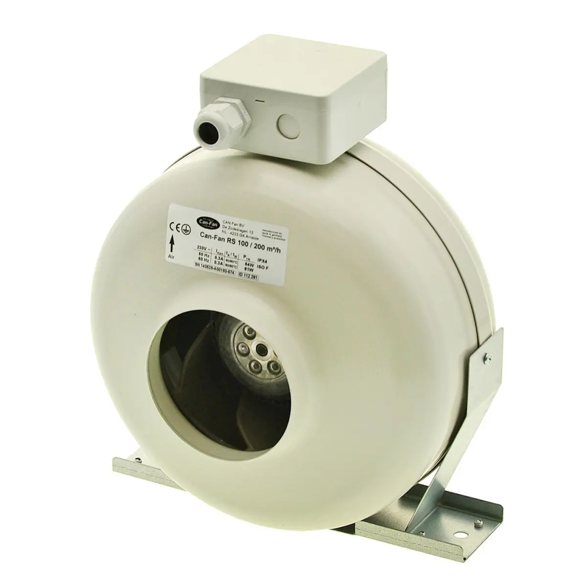 Can-Fan (Ruck) Metal ventilateur inline RS100 - 100mm - 200m³/h