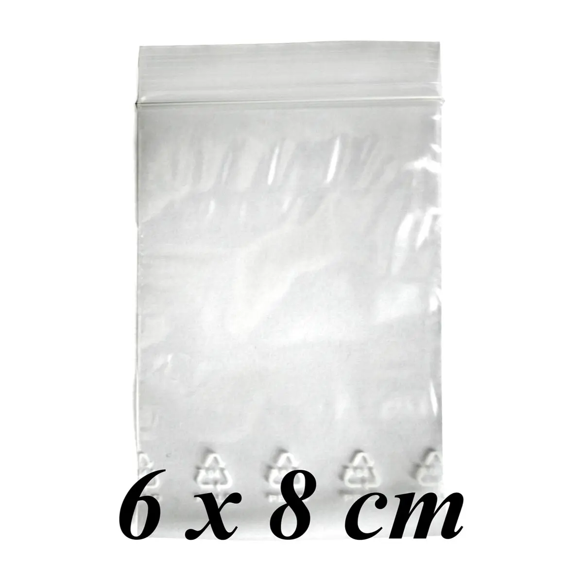 Sachets fermeture zip,100 pièces - 6x8cm