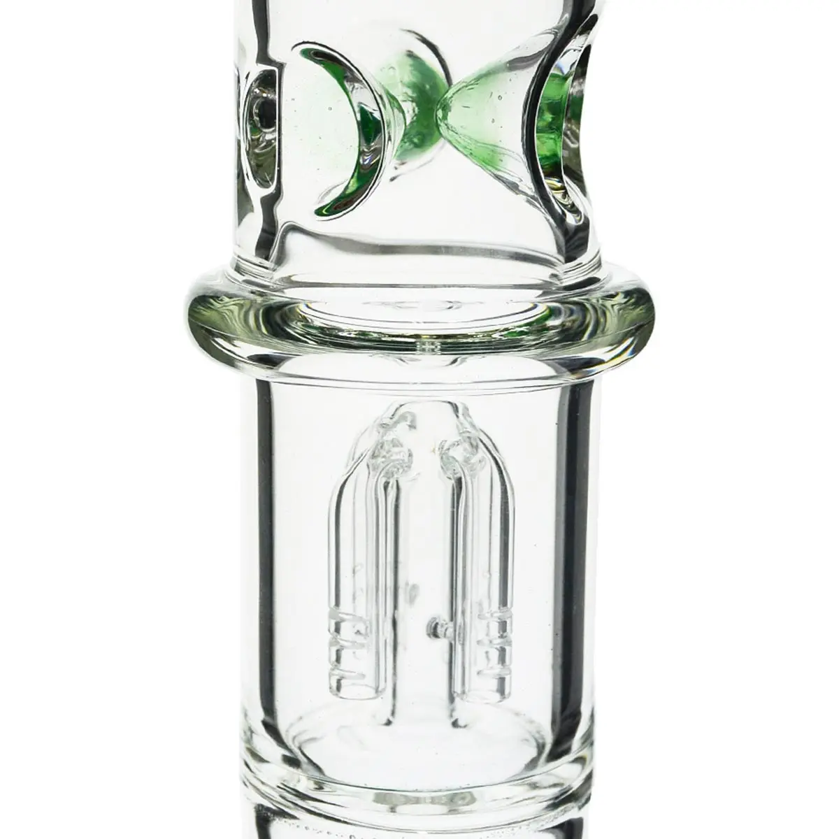 Black Leaf bong en verre multicolor avec perc 4 bras