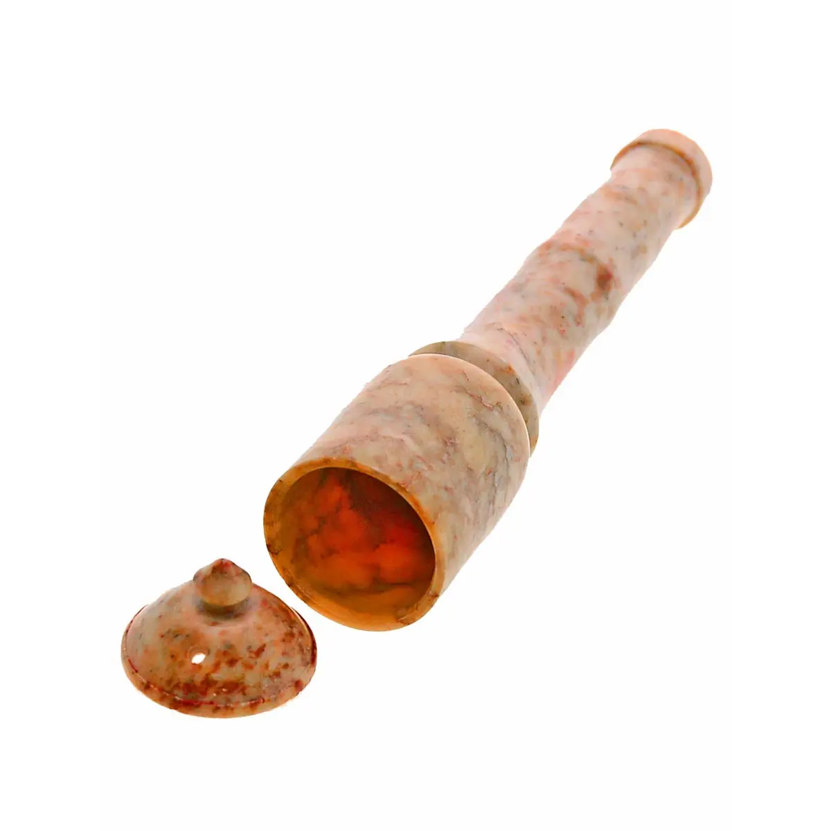 Chillum en stéatite avec couvercle