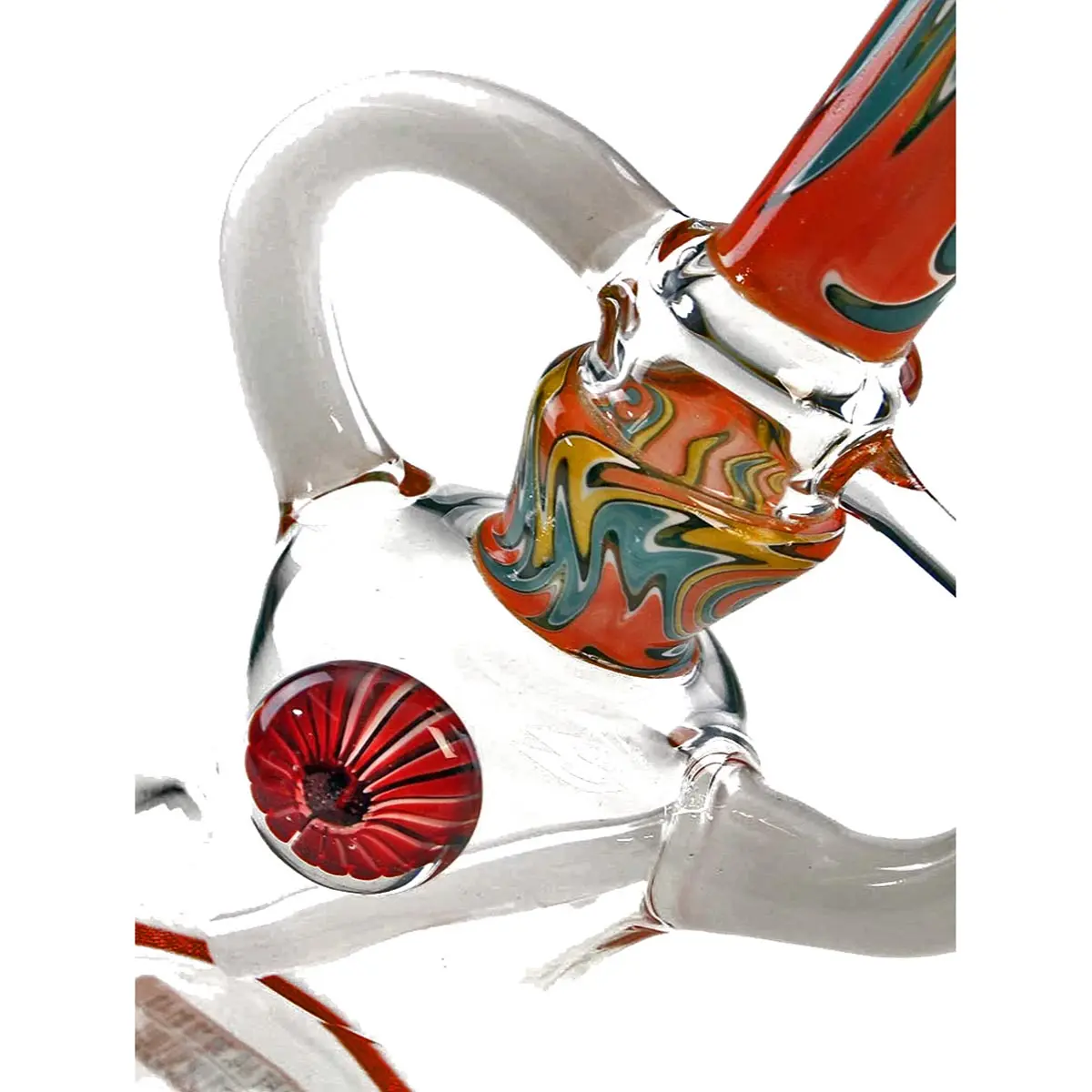 Recycler Bong Art en verre orange