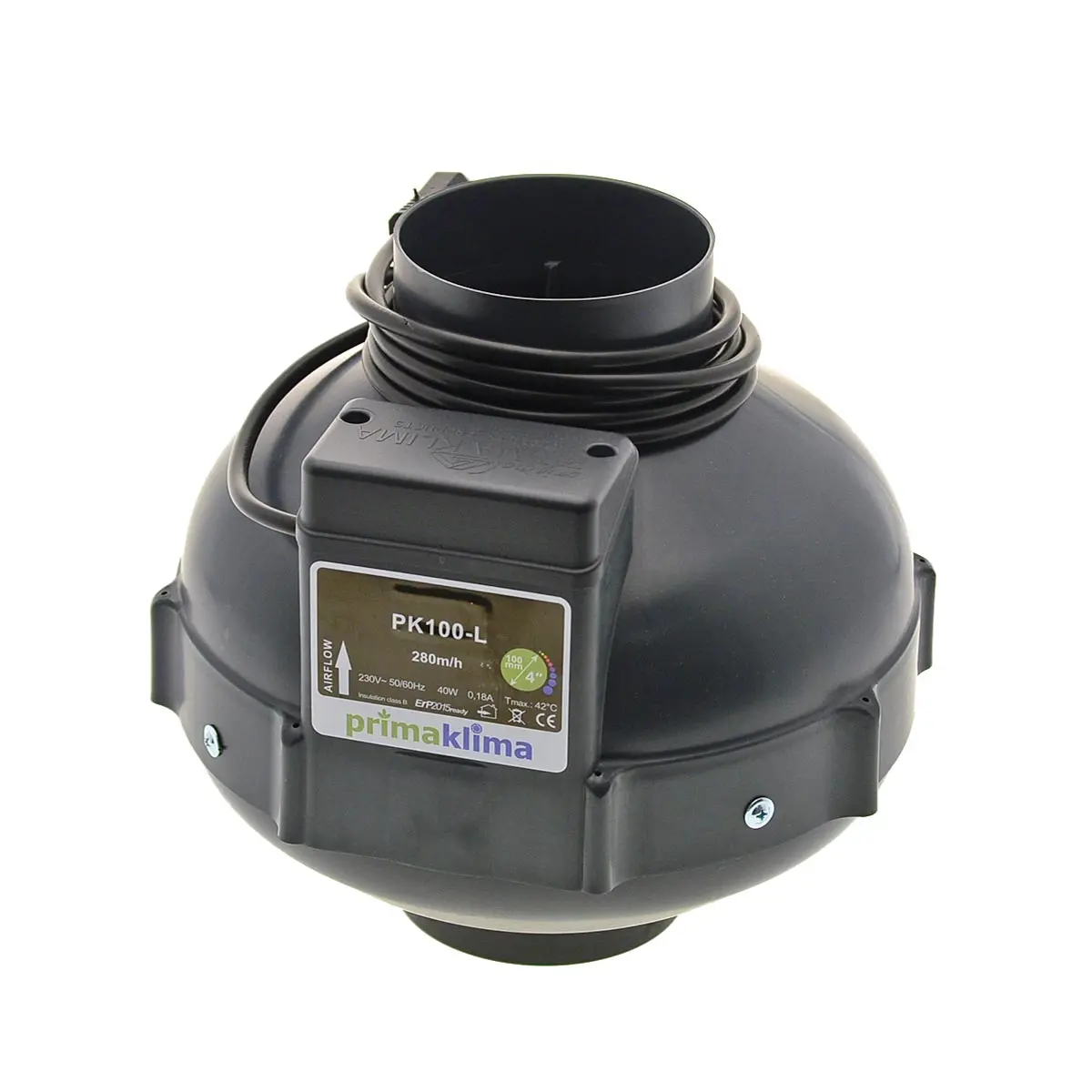 Primaklima ventilateur 100mm - 280 m³/h