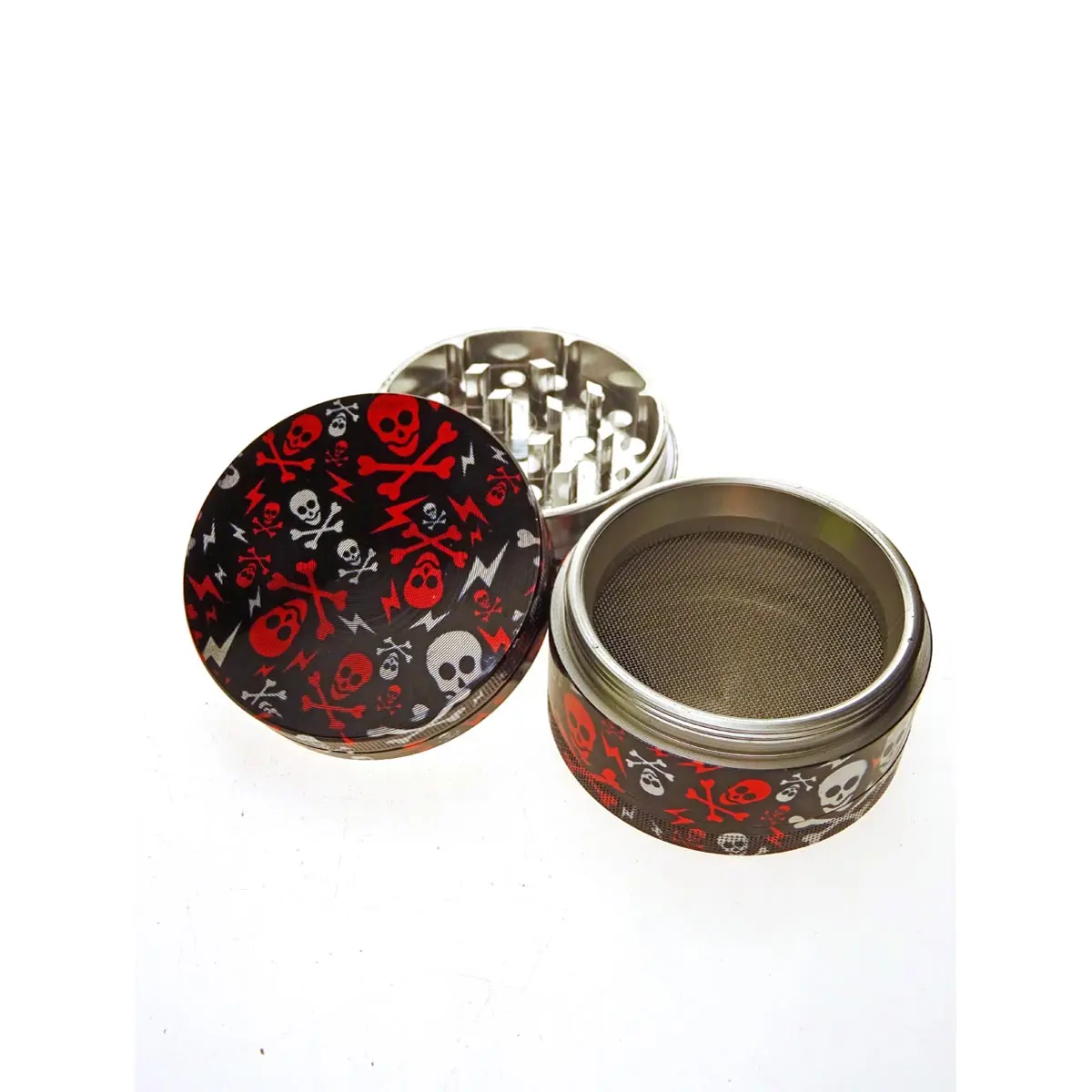 Grinder en aluminium avec tamis - 50mm - Crânes