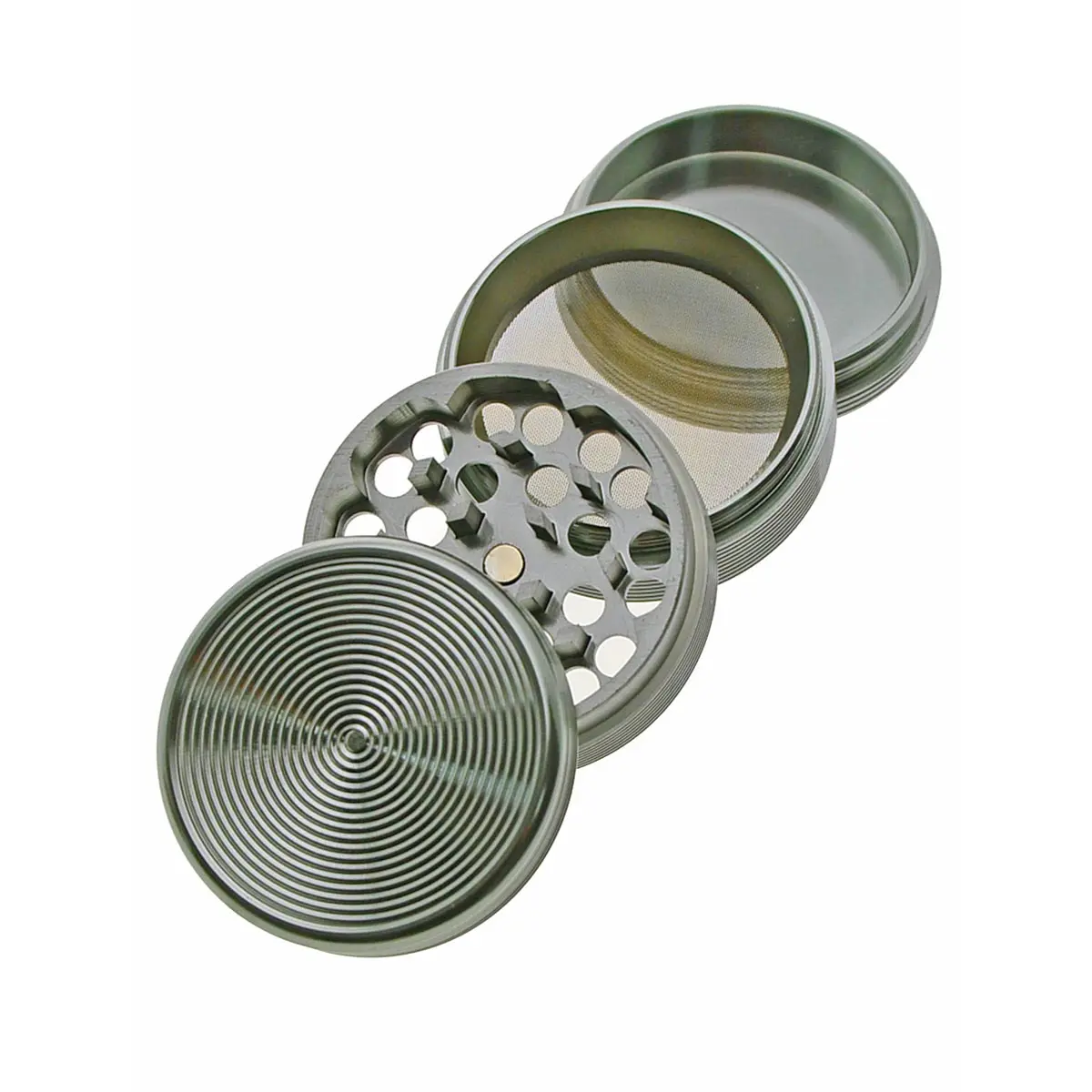 Black Leaf Pollen Grinder avec rainures