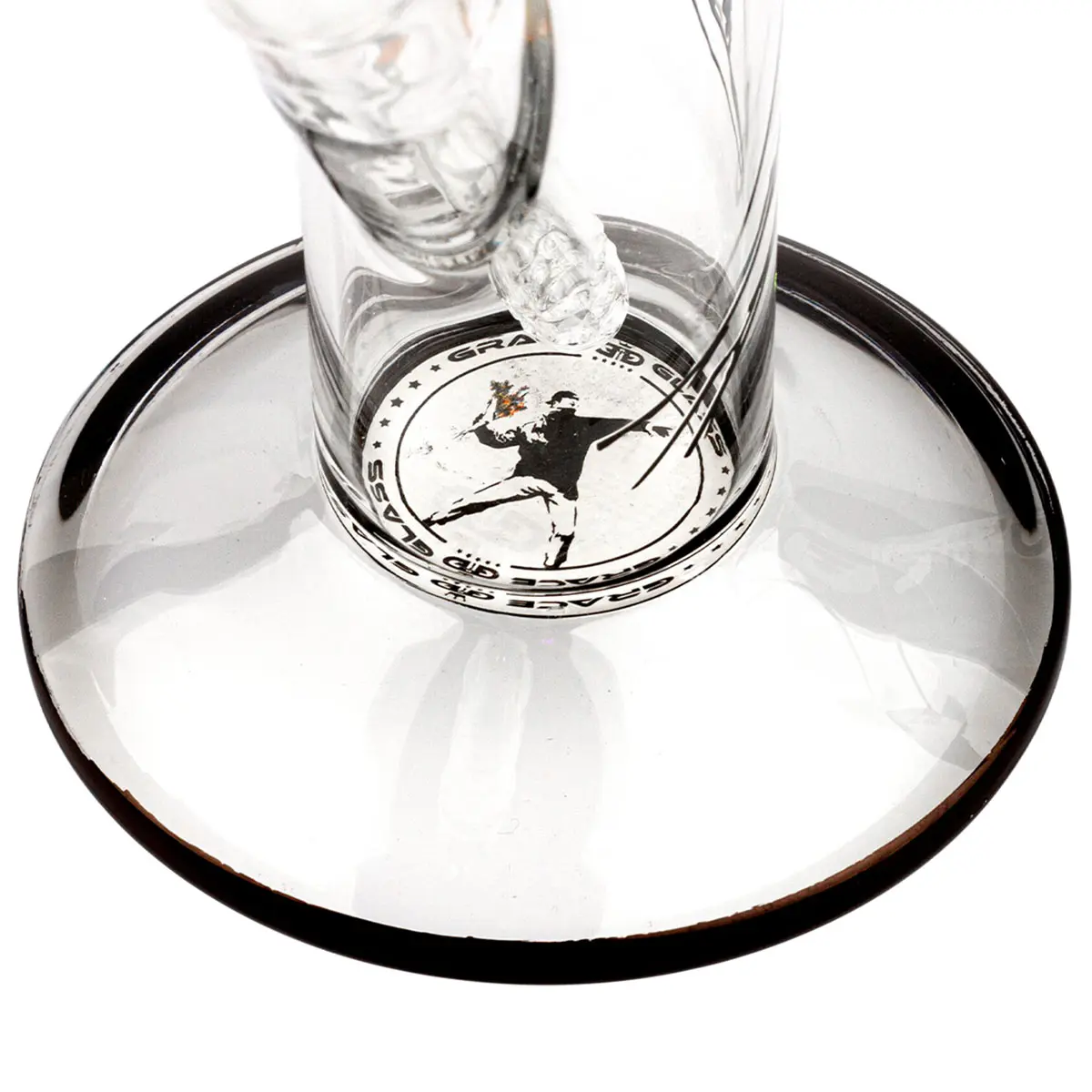 Grace Glass 'Banksy Flower Thrower' Bang 34 cm