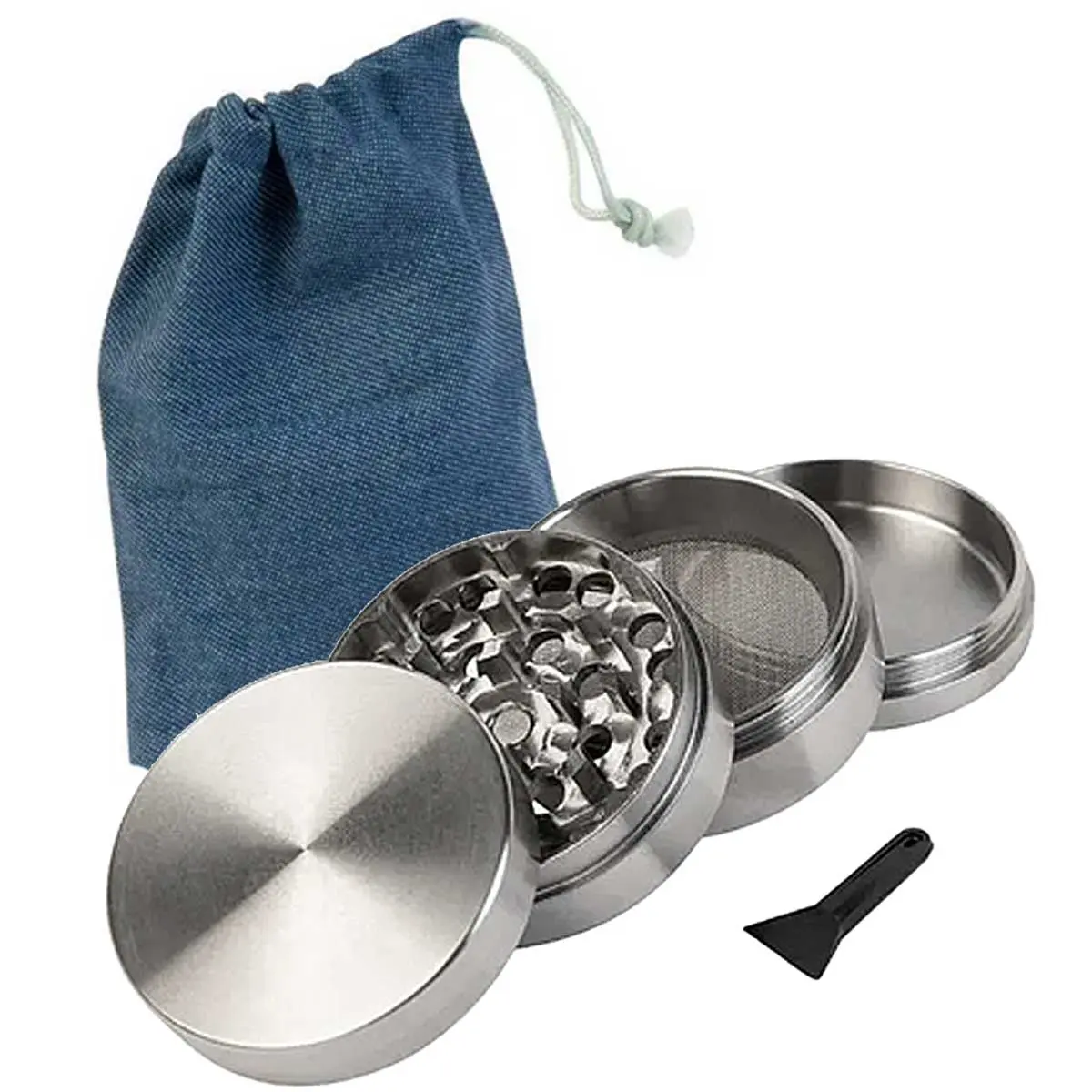 Grinder en acier inoxydable 40mm 4 pièces