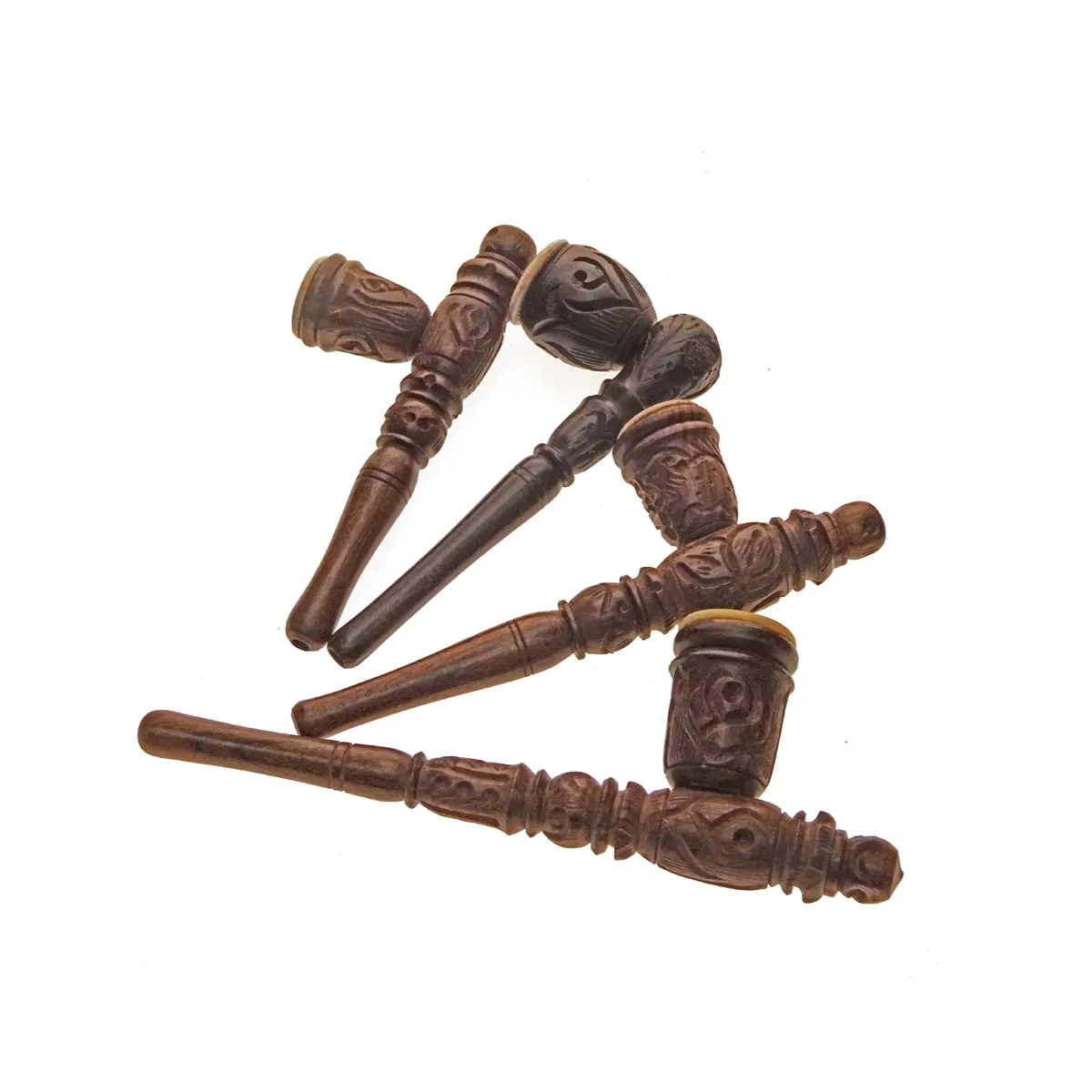 Pipe en bois avec insert en pierre ollaire