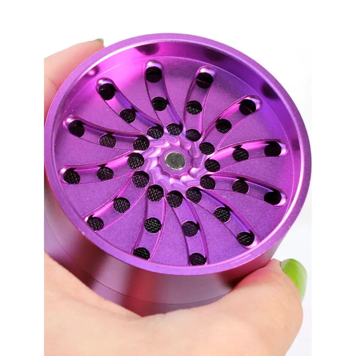 Masher grinder en aluminium vert