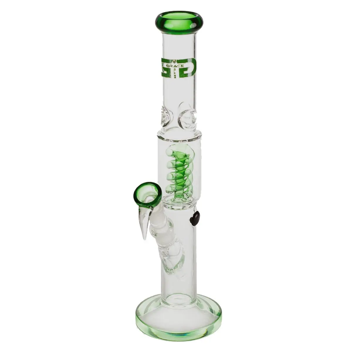 Grace Glass Bong en verre "Dainty Green Diane" 37 cm