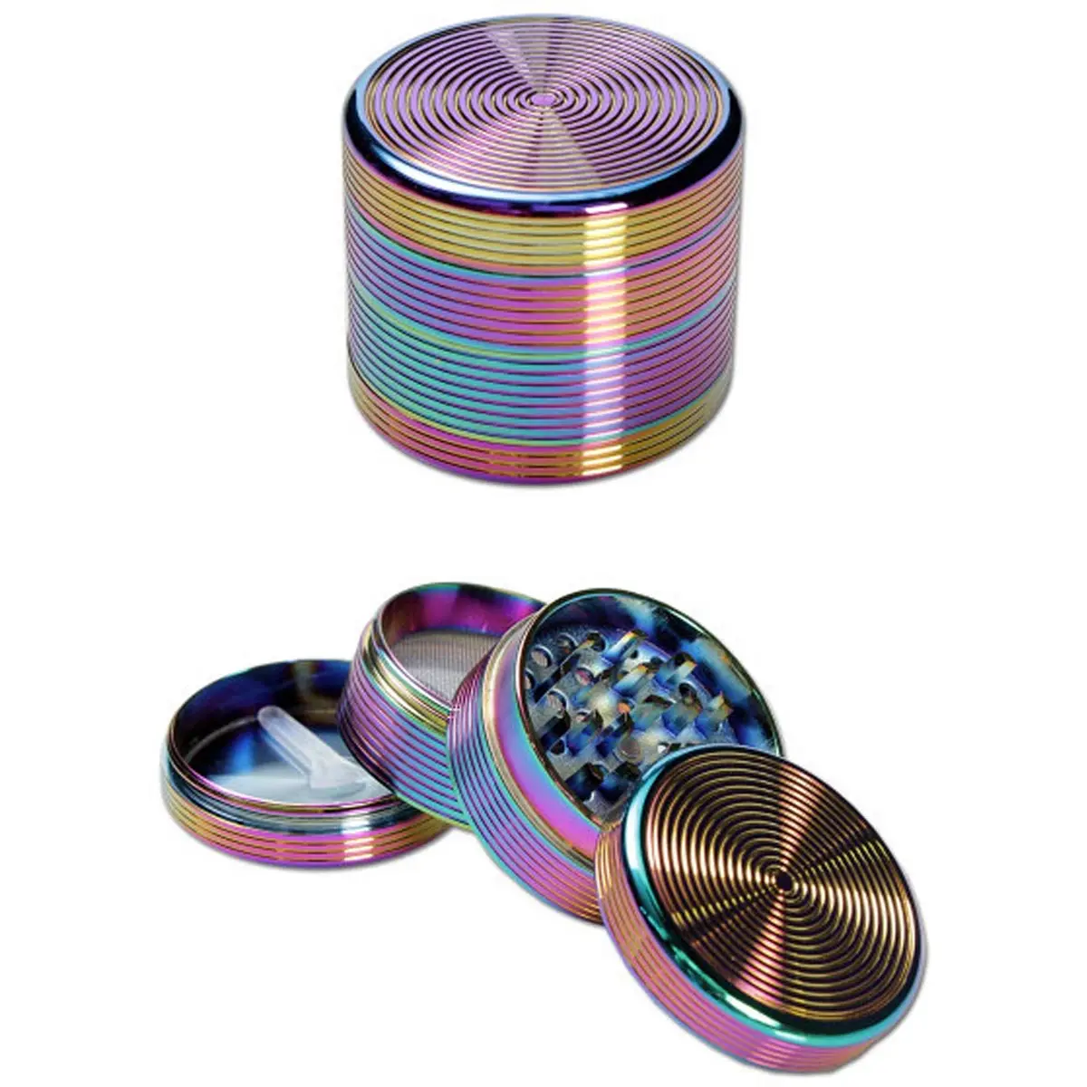 Grinder en métal - rainbow effect 4 pcs. Ø 55 mm