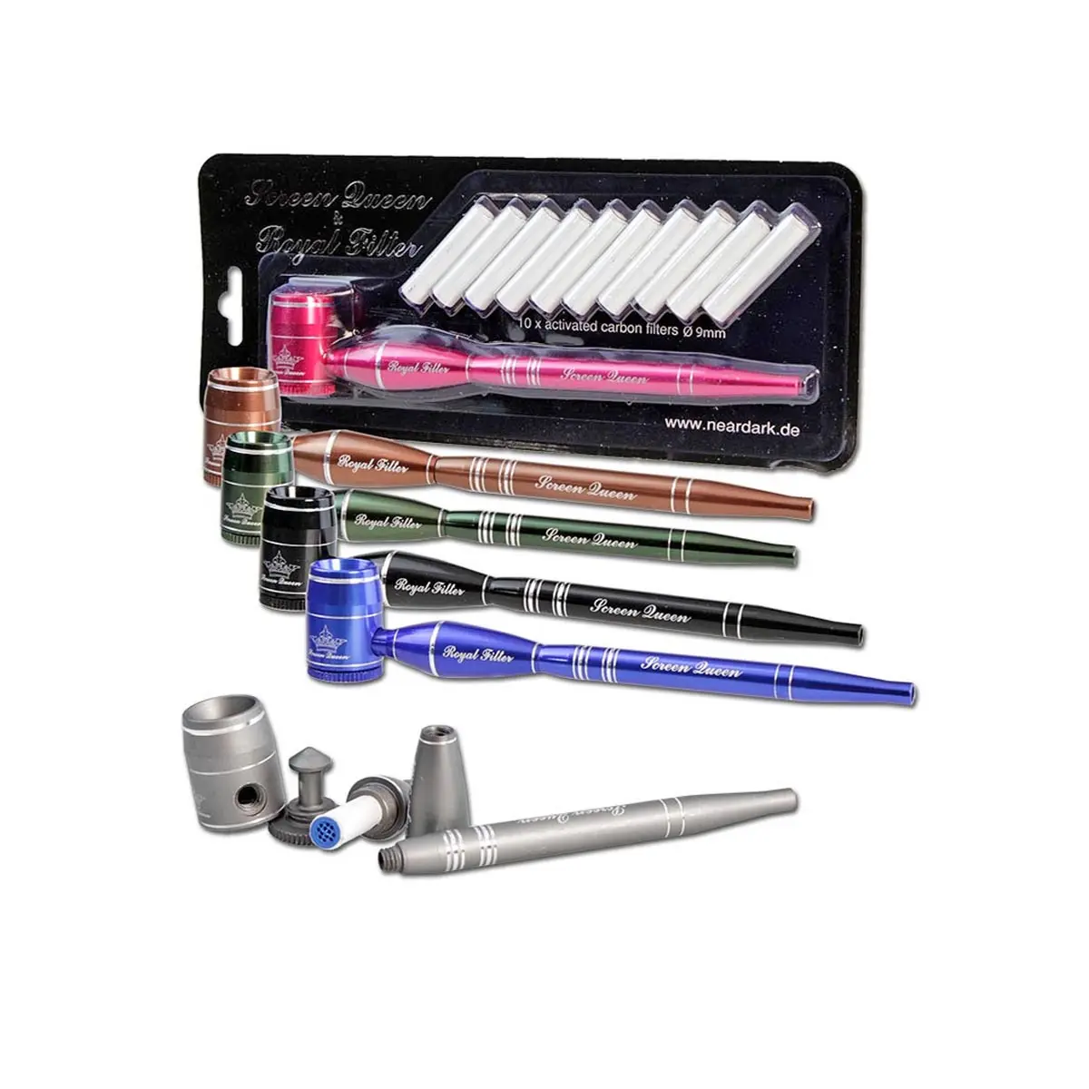 Pipe 'Screen Queen' avec adaptateur 'Royal Filter'