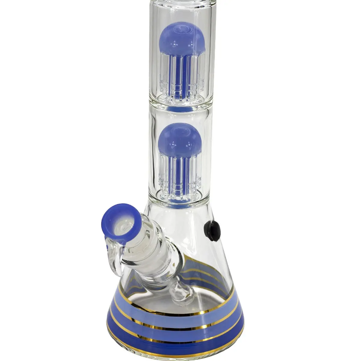 Grace Glass 'Golden Line Blue Beaker' 46 cm