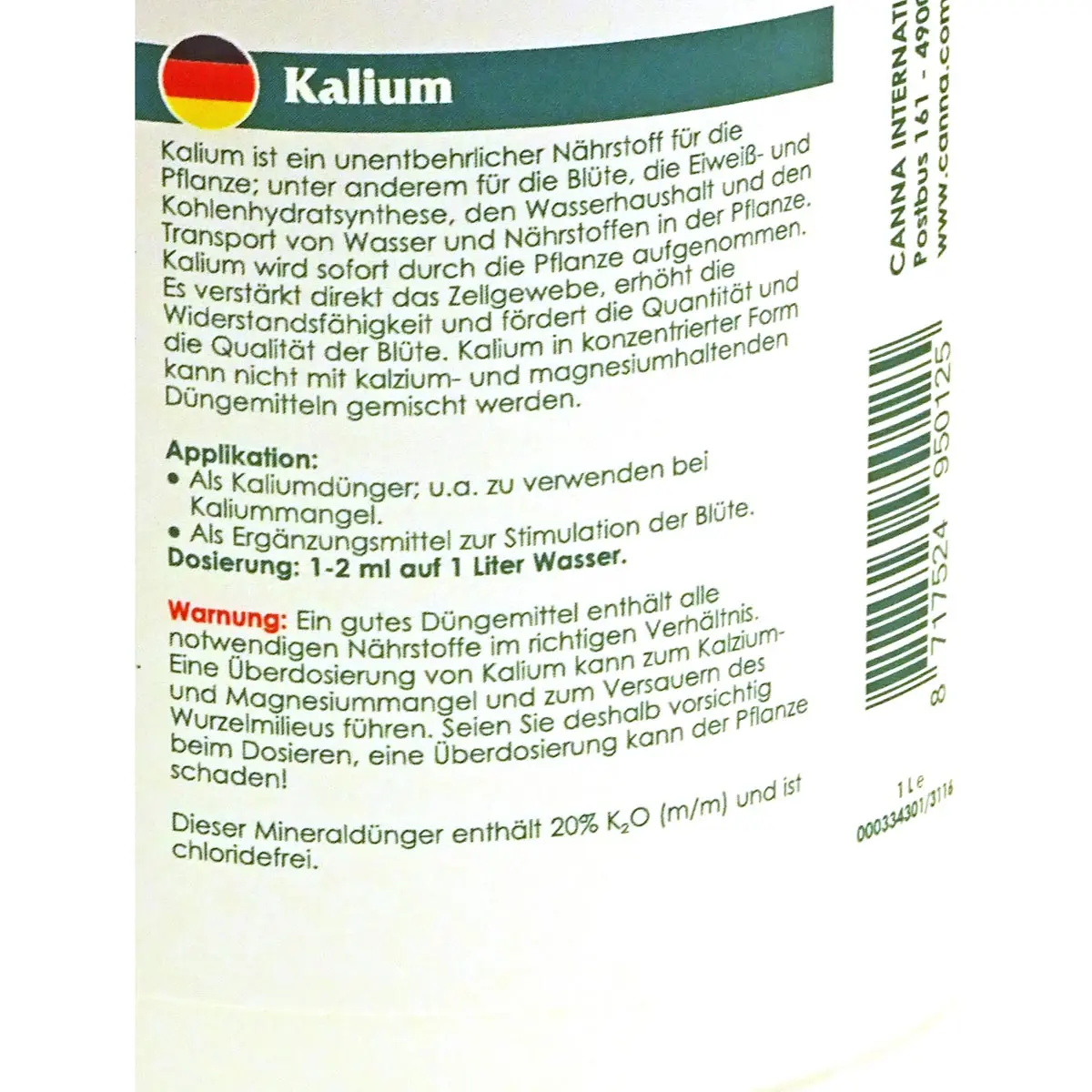 Canna Mono - Potasse K 20% 1000ml