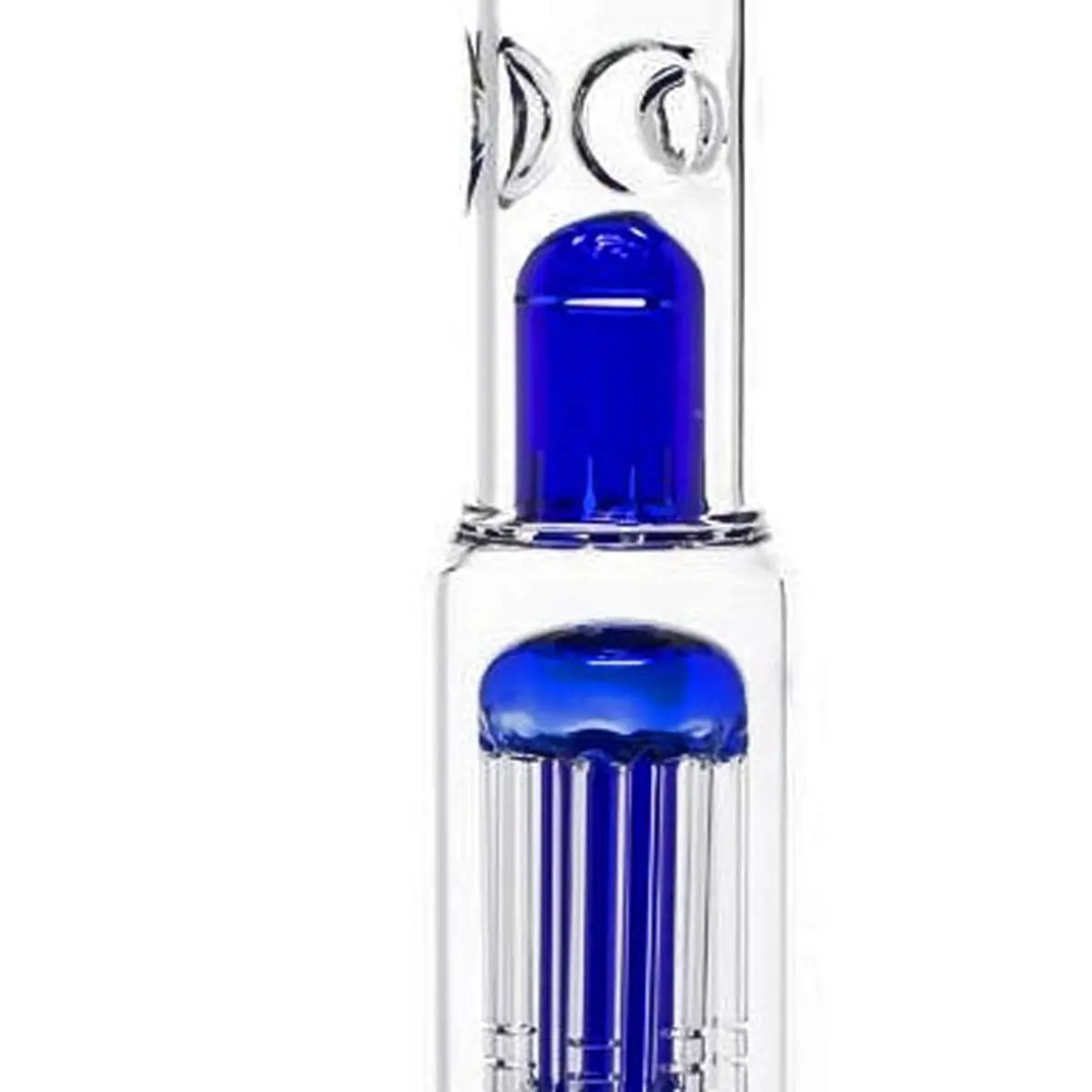 Grace Glass bang en verre "Prurient Blue Penny" 35cm