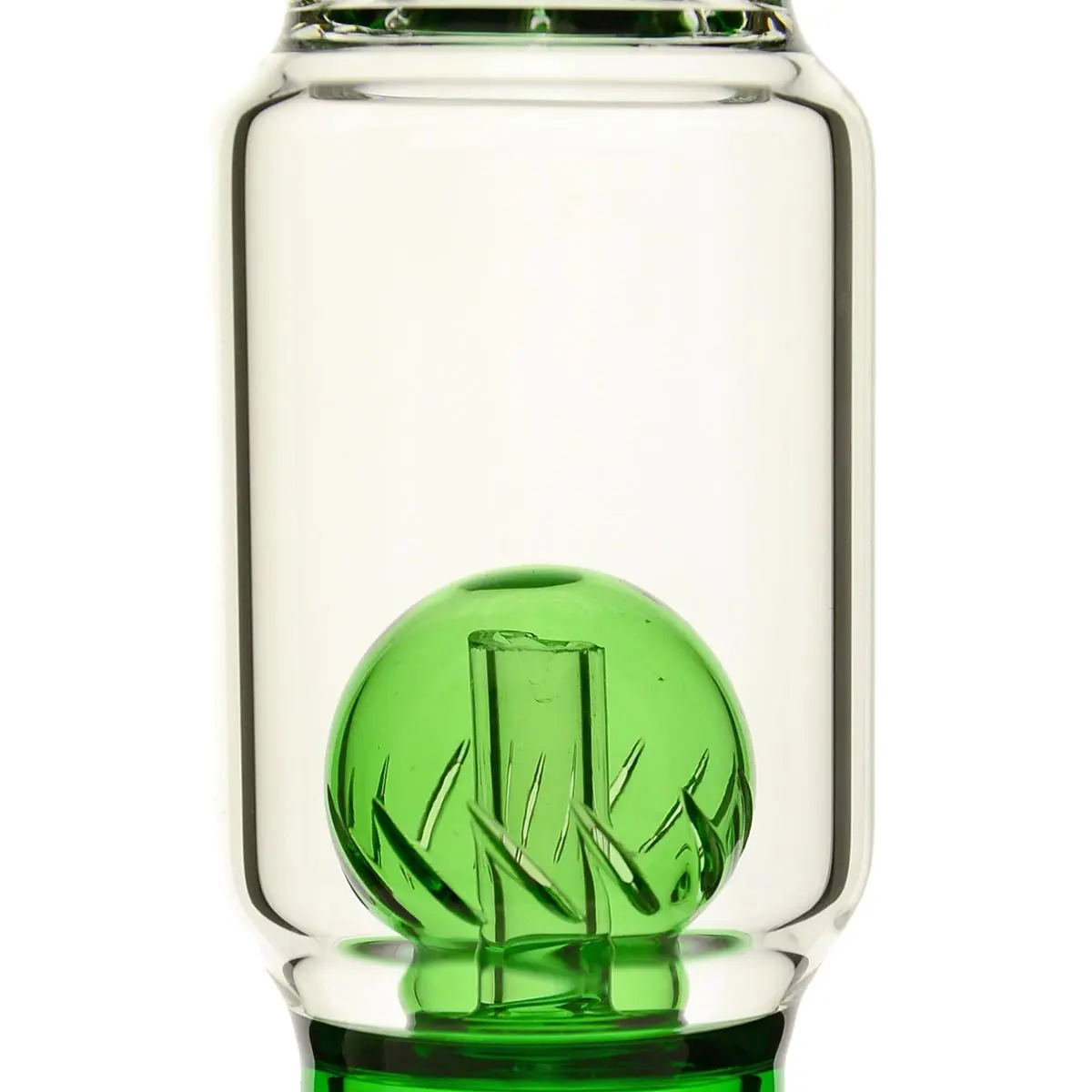 Grace Glass Bong en verre "Rounded Green Ramona" 35 cm