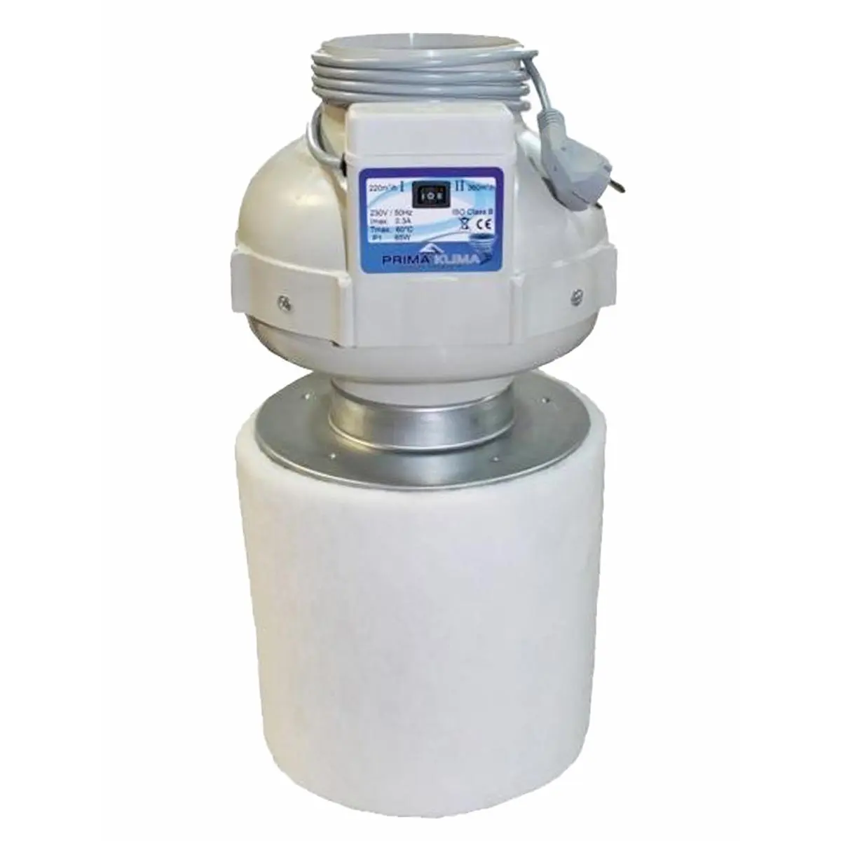 PrimaKlima kit d'air: ventilateur 2 vitesses + filtre