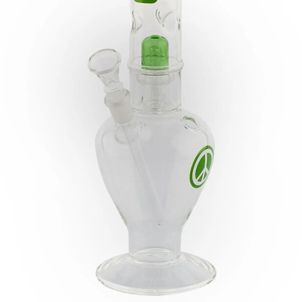 Bong Greenline 'Peace' avec perc dome 35 cm