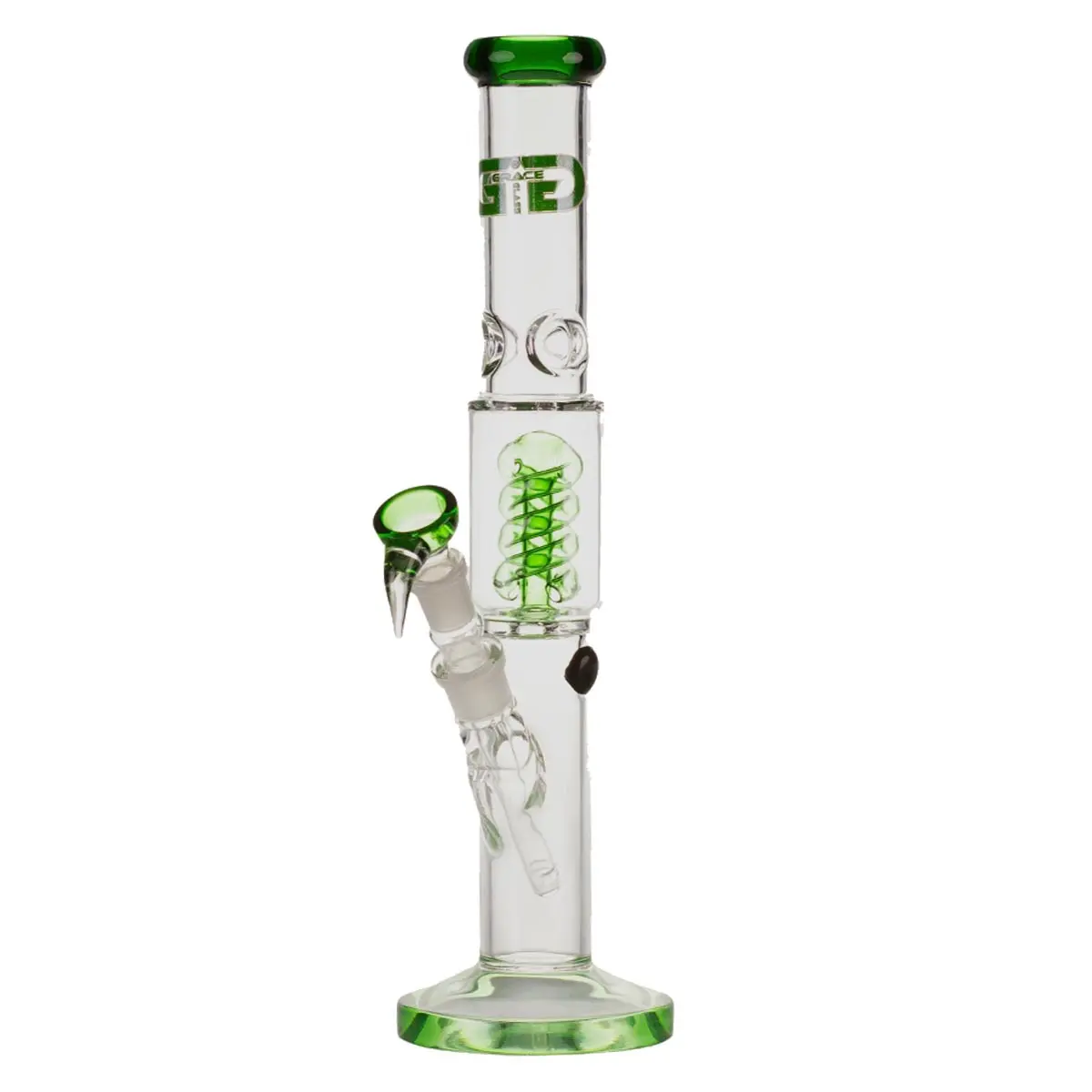 Grace Glass Bong en verre "Dainty Green Diane" 37 cm