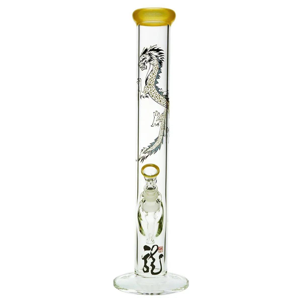Black Leaf Bong GTI Golden Dragon droit