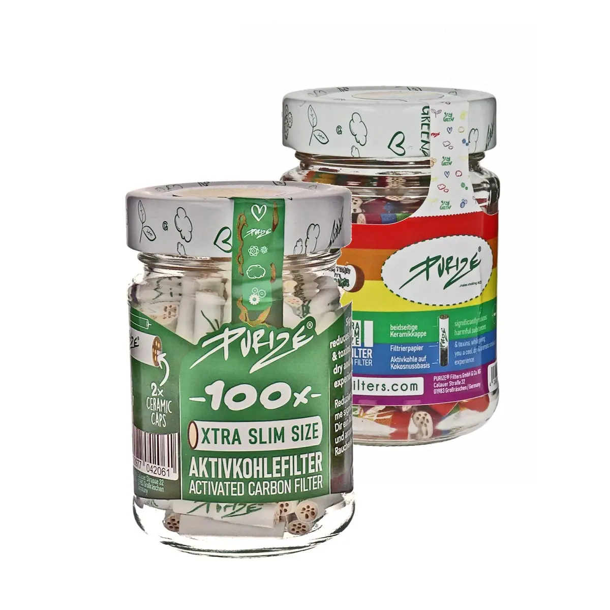 Filtre à charbon actif PURIZE® - XTRA Slim Size 100er